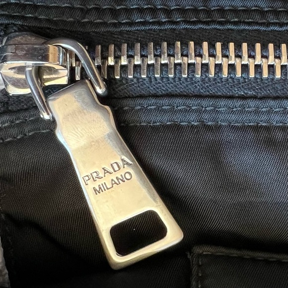 PRADA Tessuto Double Black Nylon
Leather Handbag - Picture 6 of 11